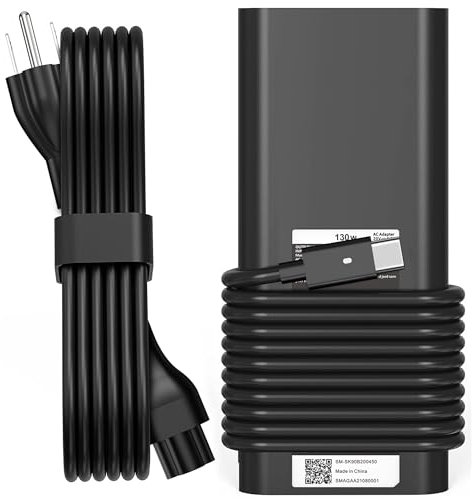 WZXHU Dell 130W Laptop Charger USB C Type C AC Adapter for Dell XPS 15 17 2in1 9575 9500 9700 Fast Charging Power Supply Cord