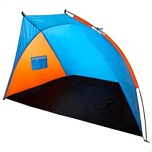 Aktive 62137 - Tienda paravientos azul y naranja 200x125x120 cm
