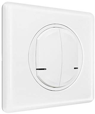 Legrand - Interrupteur double sans fil pour installation connectée Céliane with Netatmo avec plaque Laqué Blanc