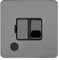 Soho Lighting Black Nickel Flat Plate 13A Switched Fuse Connection Unit Flex Outlet Blk Ins Screwless