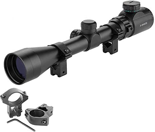 YUENFONG Zielfernrohr Luftgewehr 11mm Gewehrzielfernrohre, Jagdoptik mit Montage Schiene Montagen Rot Und Grün Punkt Visier Rifle Scope (3-9x40EG-11mm)