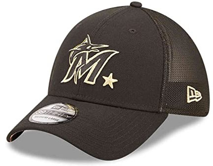 New Era - MLB Miami Marlins All Star Game Patch 39Thirty Farbe Schwarz, Größe S-M