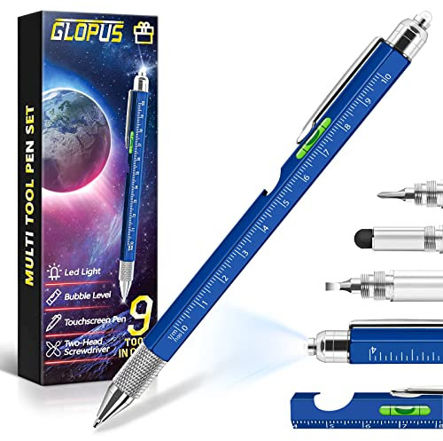 Gifts for Men 9 in 1 Multitool Pen, Mens Gifts for Dad, Him, Husband, Boyfriend, Fathers Day Dad Gifts from Daughter, Gifts for Men Who Have Everything, Cool Tools