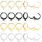 40 Stück 4 Farben Hypoallergene Creolen Edelstahl Ohrringe Creolen Weinglas Charms, Brisuren Ohrringe Mit Schleifen Edelstahl Ohrringe DIY Zubehör Brisuren Ohrhaken Creolen Basteln von Ohrhängern