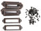 20 Stück Etikettenhalter aus Metall, 20 Stück Schublade, Etiketten, für Studenten, DIY, Retro, Namensschild, Regal, Note, Zubehör, Rot, Bronze, Griff für Nominative Schublade, Ordner, 20 Stück