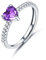 JeweBella Herz Ring Silber 925 für Damen Eleganter Zirkonia Ring Verstellbar Freundschaftsring Trauringe Verlobungsring Eheringe Promise Ring Schmuck Geschenk