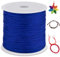 LEREATI 0.8mm Filo Nylon per Braccialetti, 100m Cordoncino per Braccialetti Cordoncino Natalizio Coda di Topo Cordoncino, Macrame Corda per Collane Perline Gioielli Fai da Te (Blu Reale)