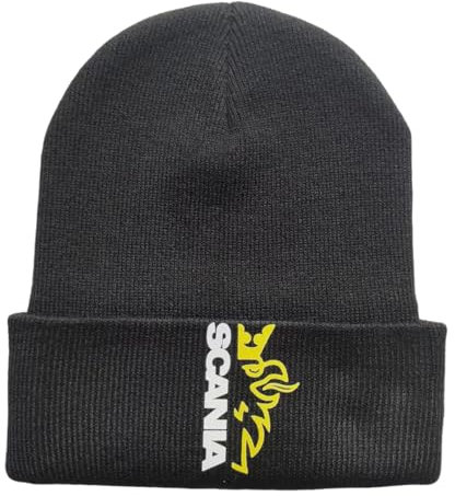 JUVENIL Sc.an.ia Winter Mütze,Slouchy Roll Up Kante Mütze Beanie,Angenehm Beanie Hats für Sport Freien und Freizeit-Black||1 Piece