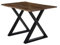 Bett11 SAM B-Ware Esszimmertisch 90 x 90 cm Bozen, Baumkantentisch nussbaumfarben, Akazienholz massiv, geschlossenes X-Gestell aus Metall Schwarz, Tischplattenstärke 26 mm, echte Baumkante