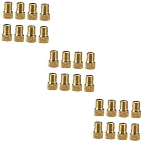 POPETPOP Lot De 3 Adaptateurs De Valve Convertisseur vers Adaptateur pour Pompe À Vélo Vélo De Route Montagne Installation Étanche Doré 8 Pièces X 3