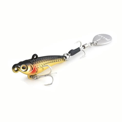 TUXIBIN Jig Spinner, Angelköder, Kunstköder, Spinnköder, Künstlicher Köder, Spinnerbait, Angelhaken für Barsch, Forelle, Hecht, Zander, Wels, Döbel 1-4/20g