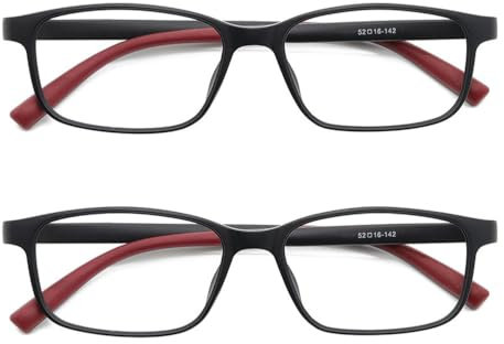 IEYELUUK Lesebrille Flexibel Anti Blaulicht für Damen Herren, Komfortable Lesehilfe Rutschfest mit Weiche Bügel, TR90 Dioptrien +2.0