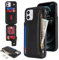 SailorTech Handyhülle für iPhone 12/12 Pro Etui mit Kartenfach, iPhone 12 Hülle mit Kartenhalter, iPhone 12 Pro Handyhülle mit Reißverschluss Geldbörse - Schwarz