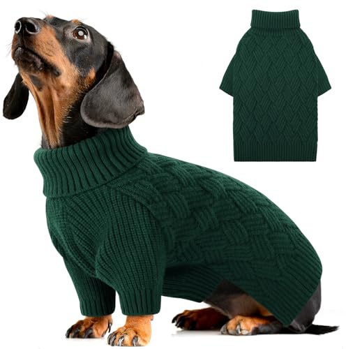 AOFITEE Hundepullover XS, Warme Katzenpullover Hunde Pullover Kleine Hunde | Rollkragen Hund Pullover mit Geschirr öffnung Weihnachten Hundepulli Sweater für Kleine Mittelgroße Große Hunde