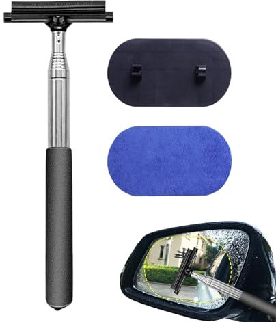 Autofensterabzieher mit Griff, Abzieher für Autofenster | Einziehbarer Autofensterwischer, ausziehbarer Rakel | Effizientes Spiegelreinigungswerkzeug, Wischer-Reinigungswerkzeug für Autofenster-Rücksp
