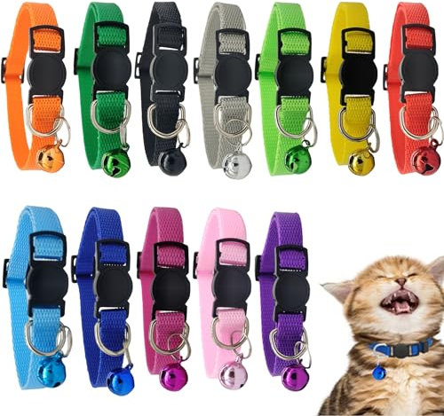 2 Stück Welpen Halsbänder Set, Hundehalsband Und Leine Set Schnellverschluss Verstellbare Leine, Nylon Halsband Welpe, Personalisiert Katzenhalsband Mit Sicherheitsverschluss Und Glöckchen