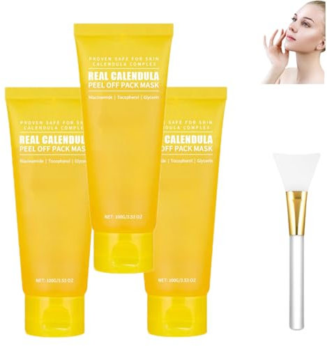 MAYFRI Calendula Peel-Off-Maske, Calendula Tiefenreinigungs-Pee-Off-Maske, Collagen Overnight Wrap-Off Peel-Off-Maske, Peel-Off-Maske für Mitesser und Poren