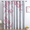 Rideau Occultant Art Japonais Fleurs De Cerisier de Fenêtre Tenture Opaque à Oeillets Draperies Intérieurs Rideau Thermique Isolant pour Maison Chambre 70L X 240H cm (2 Panneaux), Rose Blanc