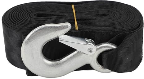Heavy Duty 3500lb Winch Strap with Hook - Boat Trailer Tow Strap for Car, SUV, Jetski, and More