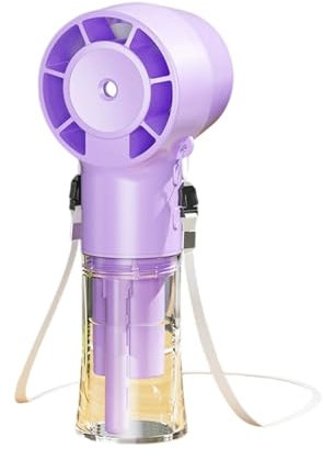 dijiusidy Ventilateur brumisateur portatif pour, sortie haute vitesse, portable, ABS, batterie rechargeable USB 1200 mAh, violet