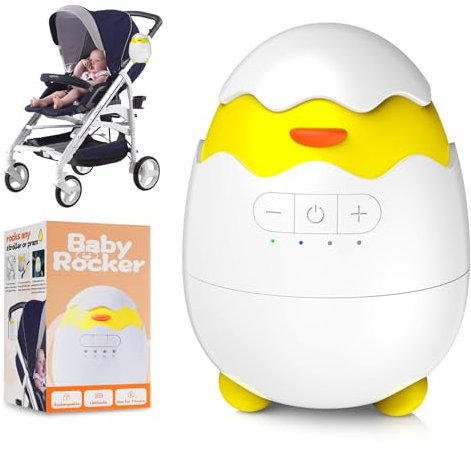 Robofun Baby Rocker-Diseño origina- Ayuda para Dormir de Bebés, Dispositivo de Balanceo para Cochecitos, USB-C Recargable, 5 niveles de Intensidad– Se adapta a todos los Cochecitos