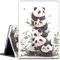 for Amazon Kindle Fire HD 10 Tablet Case (13th Generation, 2023 Release) 10.1,with Auto Wake/Sleep PU Leather Multi-Angle Stand Smart Cases for Fire Tablet 10 2023,Cute Pandas-1210