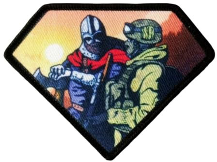 Patches Klett, 'Soldaten im Gespräch' Stickerei Aufnäher, Militär Aufkleber Abzeichen, Moral-Patch für Taktische Kleidung Rucksack Baseballkappe Uniform