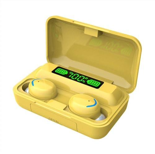 AARONMEI F9 TWS Bluetooth Wireless Earbuds Stereo Sound Wasserdicht Noise Cancelling Sport Gaming Kopfhörer-Yellow