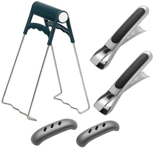 5 Stück Zange Für Heißluftfritteuse Set, Greifer Für Heißluftfritteuse, Heizplattengreifer Fest Und Festklemmen Geeignet Für Familienkoch Und Backliebhaber