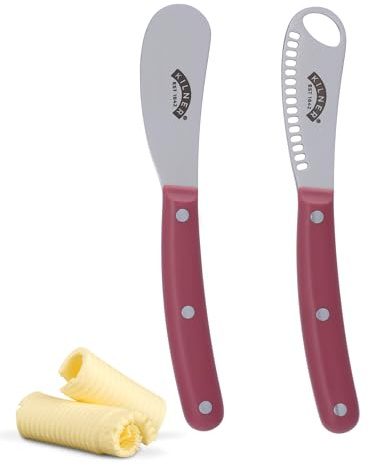 Kilner Butter Knife Set | 2-Piece Butter Spreader & Curling Tooling Knife, Stainless Steel Blades, Decorative Butter Curls & Smooth Spreading, Gift Boxed