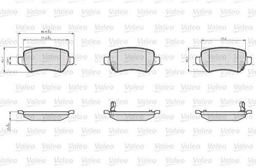 VALEO 872417 Bremsbeläge