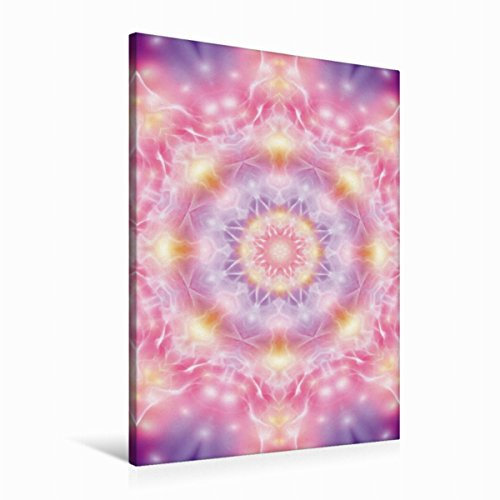 Premium Textil-Leinwand 60 x 90 cm Hoch-Format Mandala - Seelenöffnung | Wandbild, HD-Bild auf Keilrahmen, Fertigbild auf hochwertigem Vlies, Leinwanddruck von Gaby Shayana Hoffmann