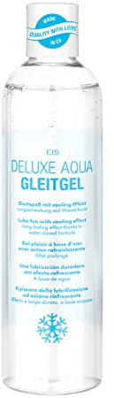EIS Deluxe Aqua Gleitmittel | Gleitgel auf Wasserbasis mit Langzeitwirkung | Extra sensitives Intimgel für gefühlsechtes Empfinden | Kühlend | 300 ml