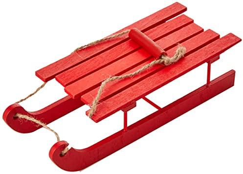 Elves Behavin' Badly Pack of 1Elf Wooden Sleigh | Pack of 1 | Red | 35 cm x 40 cm x 37 cm Accesorios de Elfo, Madera, Rojo, Elf Toys
