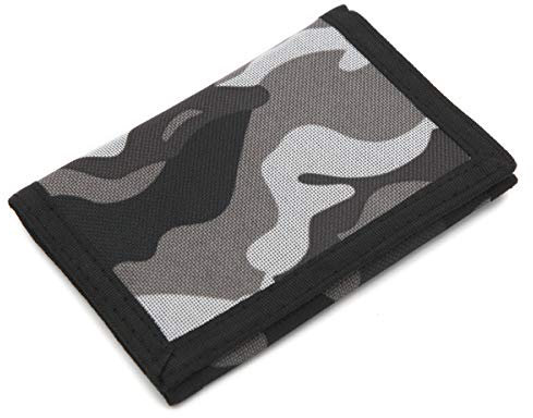 sundee RFID Slim Camouflage Wallet/Trifold Canvas Outdoor Sports Wallet for Boys & Kids - Gray