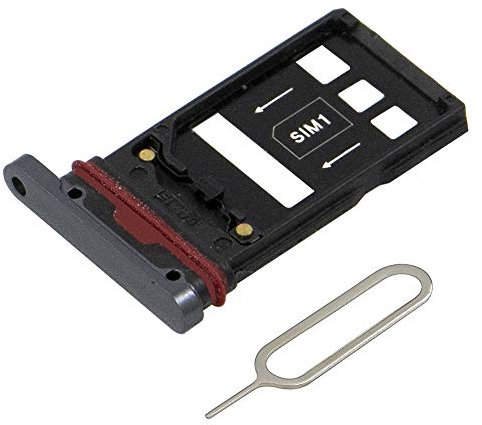 MMOBIEL Bandeja de Tarjeta Porta Dual Sim Ranura Compatible con Huawei Mate 20 Pro 2018 - Soporte de la Ranura SIM - Incluye Junta de Goma y Sim Pin - Negro