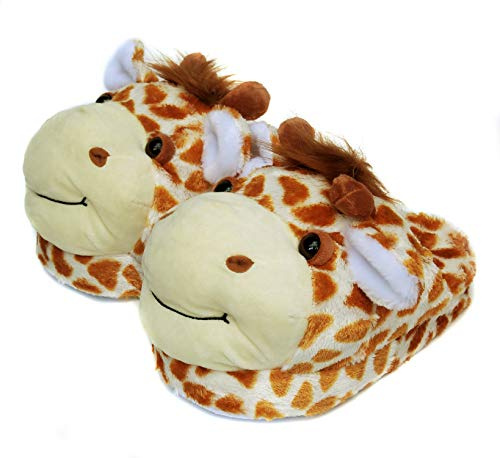 Onmygogo Pantuflas de felpa de animales peludos para mujeres y hombres, pantuflas de invierno para interiores y hogar para adultos