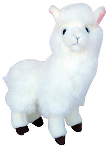 Wagner 5040 - Plüschtier Lama Alpaka aus Plüsch in Weiss Plüschlama Kuscheltier Stofftier