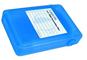 LogiLink UA0133 Festplatte Schutzhülle für 1x 8,9 cm (3,5 Zoll) HDD, blau (2er Sparpack)
