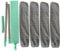 Fnsky - Spolverino per la pulizia, spazzola per la polvere da camera da letto, con manico lungo e flessibile, Verde, 125cm-With 4 PCS Cloth