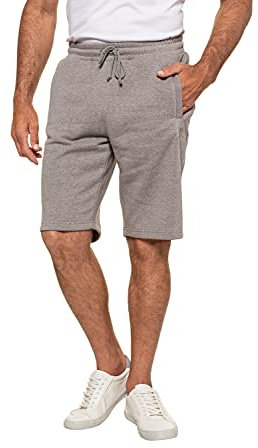 JP 1880 Herren L-8XL bis 8XL, Bermuda-Shorts, Kurze Jogginghose mit elastischem Bund, Sweat-Pants mit 2 Taschen grau Melange XL 702636123-XL