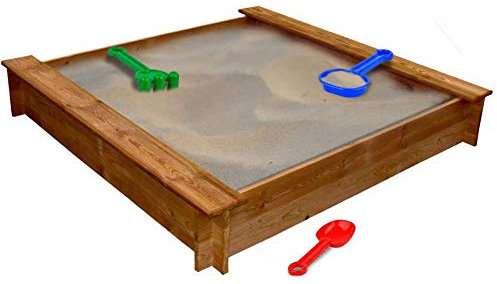 Sable en bois de pin, facile à assembler, 120 x 120 x 20 cm, convient aux enfants à partir de 3 ans