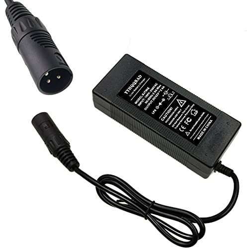 YYHQQBAD Chargeur de Batterie Li-ION 36 V 2A Chargeur 42 V 2A Chargeur Lithium Li-Poly pour connecteur électrique eBike XLRM 3 Broches série 36 V