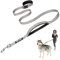 TSPRO Freihandleine Hund für Mittel bis Große Hunde, Verstellbar und Dauerhaft, mit Weichem Gepolstertem Griff und Metallschnalle (Grau)