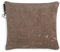 KNIT FACTORY - James Sofakissen - Industrial Vintage Look - Mit Kissenfüllung – Kunstleder Dekokissen - 50x50 – Taupe
