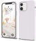 IceSword iPhone 12 Mini Case White, Thin Liquid Silicone Case, Matte Pure White, Soft Silk Microfiber Cloth, Gel Rubber Full Body, Cool Protective Shockproof, 5.4 12 Mini - White