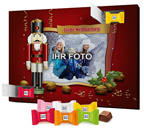 printplanet - Foto Adventskalender mit hochwertiger Ritter Sport-Füllung in 6 Sorten - mit eigenem Bild Bedruckt - Rahmen 5