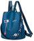 Ray-Velocity Sac à Dos Anti-vol Femme, Sac à Main Loisir, Sac de Voyage Elegant, Sacs Portés Dos Imperméable, Sac à Bandoulière pour École, Shopping, Travail, Voyages, Collège (Bleu Fleur)