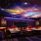 PSiFound® Fototapete 3D Effekt Lila Sternenhimmel Galaxie Universum (250X175Cm) Vlies Tapeten Wandtapete Moderne Wanddeko Design Wand Dekoration Wohnzimmer Schlafzimmer Büro Flur Architektur