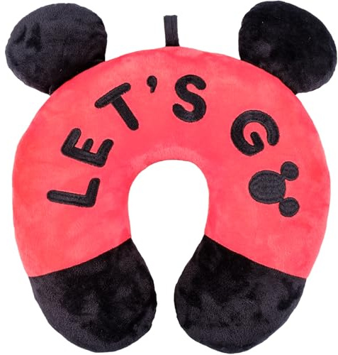 Concept One Disney Mickey Mouse Travel Neck Pillow for Airplane, Car, Train or Home